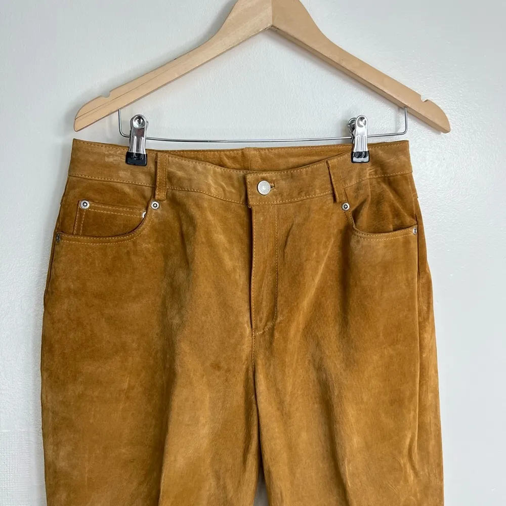 Vintage 90s Suede Leather Pants - Image 2