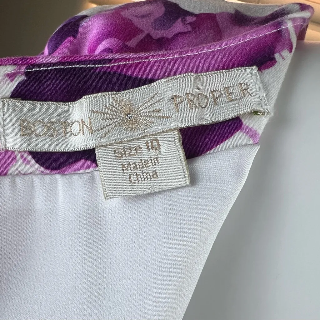 Boston Proper Floral Peplum Blouse Top - Image 9