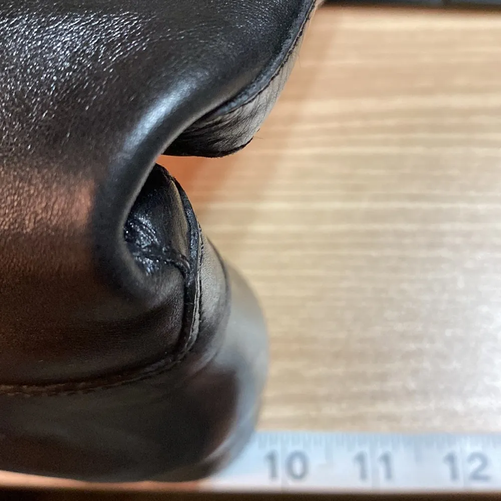 Brooks Brothers Black Leather Knee High Low Heel Riding Boots 6.5 - Image 7