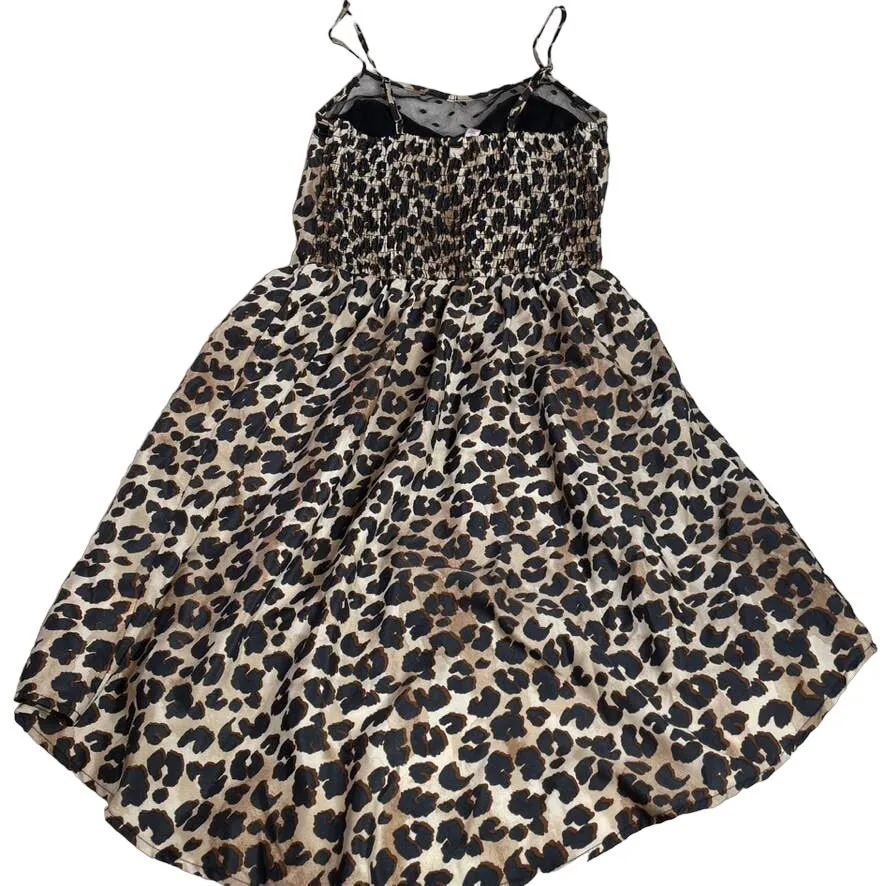 XHILARATION Leopard Cheetah Tank‎ Dress Black Brown Small Mob Wife - Image 4