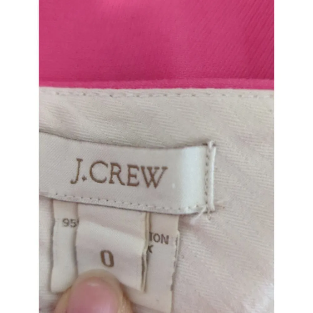 J. Crew Pink‎ No. 2 Pencil Skirt Cotton Blend Barbiecore Corpcore Women's Size 0 - Image 9