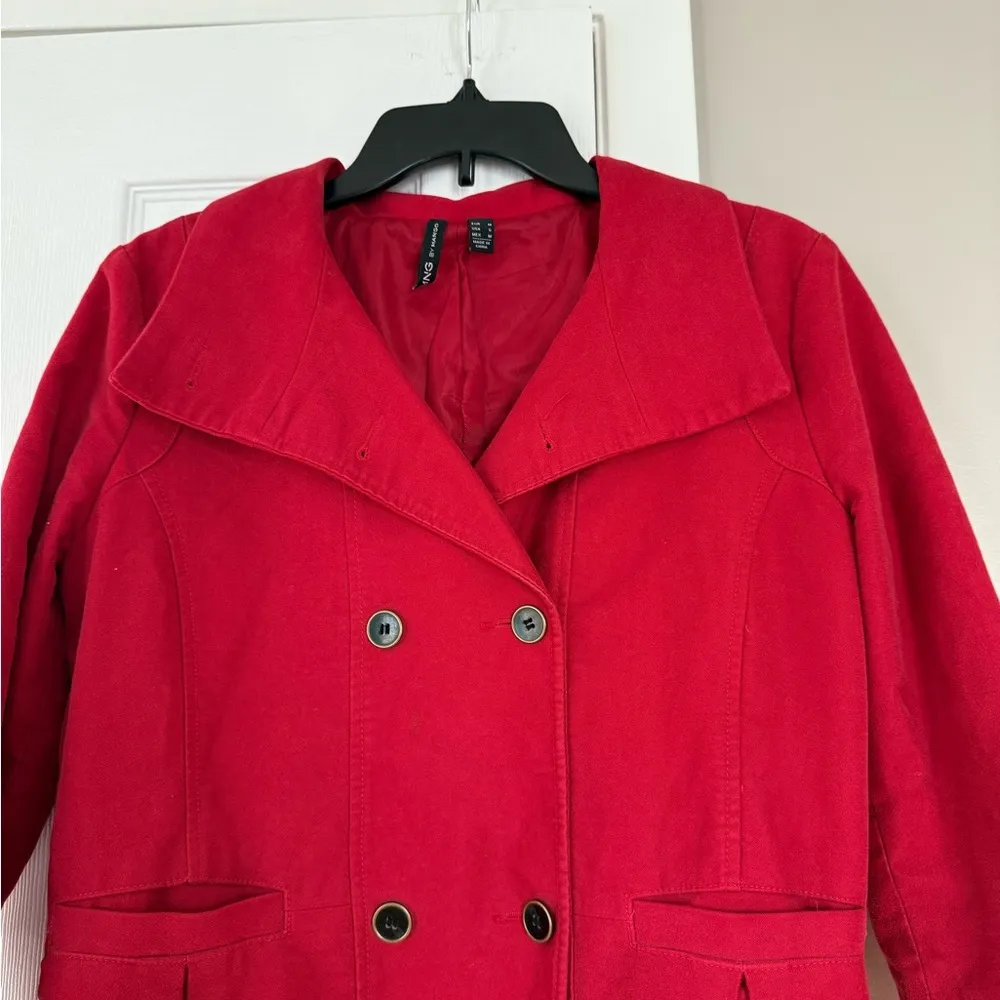 MANGO MNG red long winter coat - Image 6