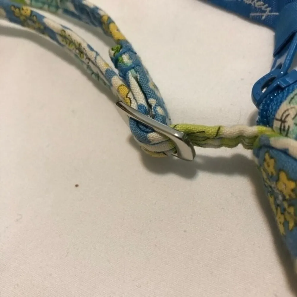 Vera Bradley English Meadow Small Y2K Bag Baguette Shoulder Crossbody Green Blue - Image 4