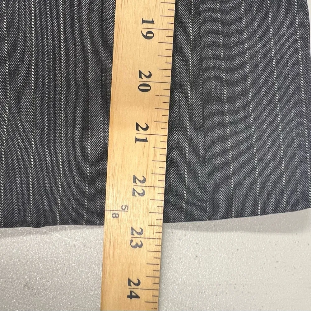 Talbots Grey Striped Classic Fitted Blazer Jacket Womens 4 Preppy Academia Work - Image 4