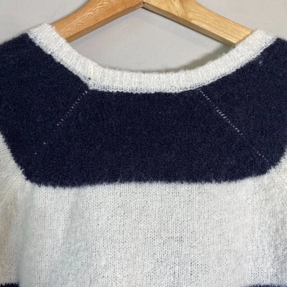 Anthropologie Sita Murt Long Sleeve Striped Wool Sweater Women Small Black White - Image 10