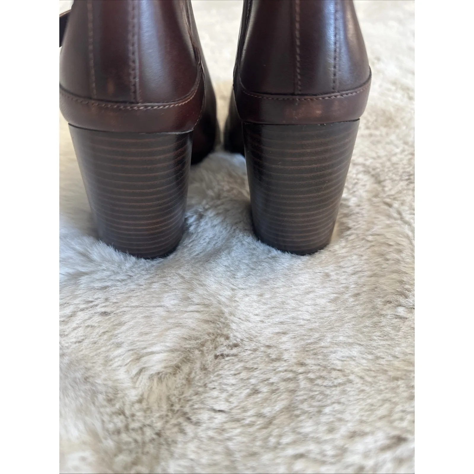 Coach Saddle Brown Jackson Bootie Boots Pull On‎ Cognac Brown Size-8 - Image 5