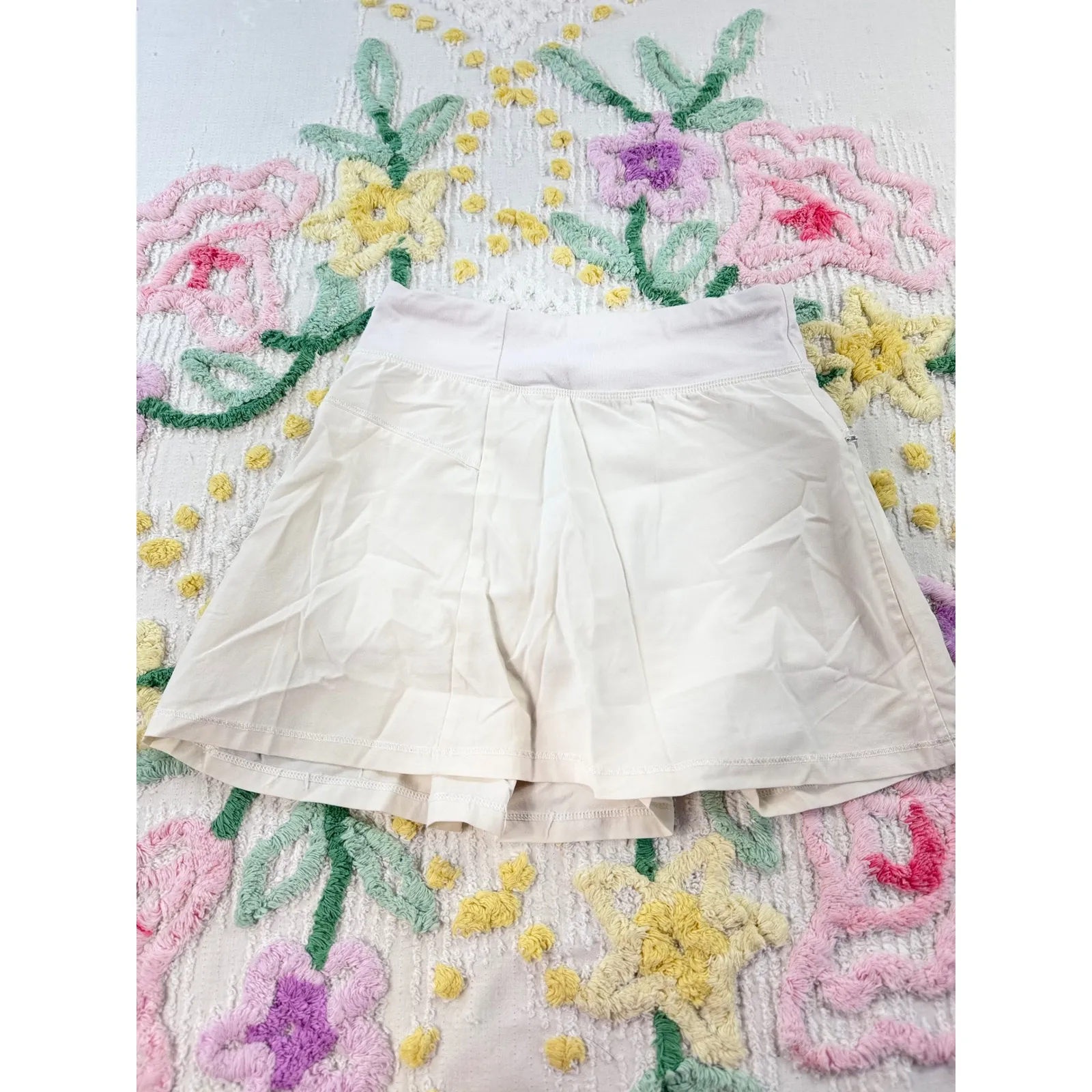 All in Motion Womens Tennis Skirt Pleated Athletic‎ Skort Cream M 7 8 - Image 2