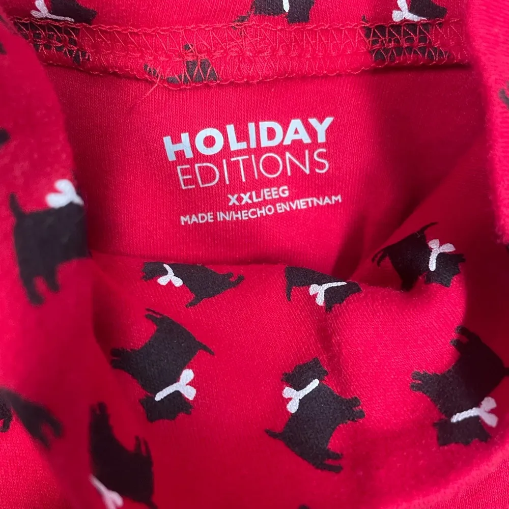 Holiday Edition, Christmas , Scottie dog with bows turtleneck, XXL Red - Image 3