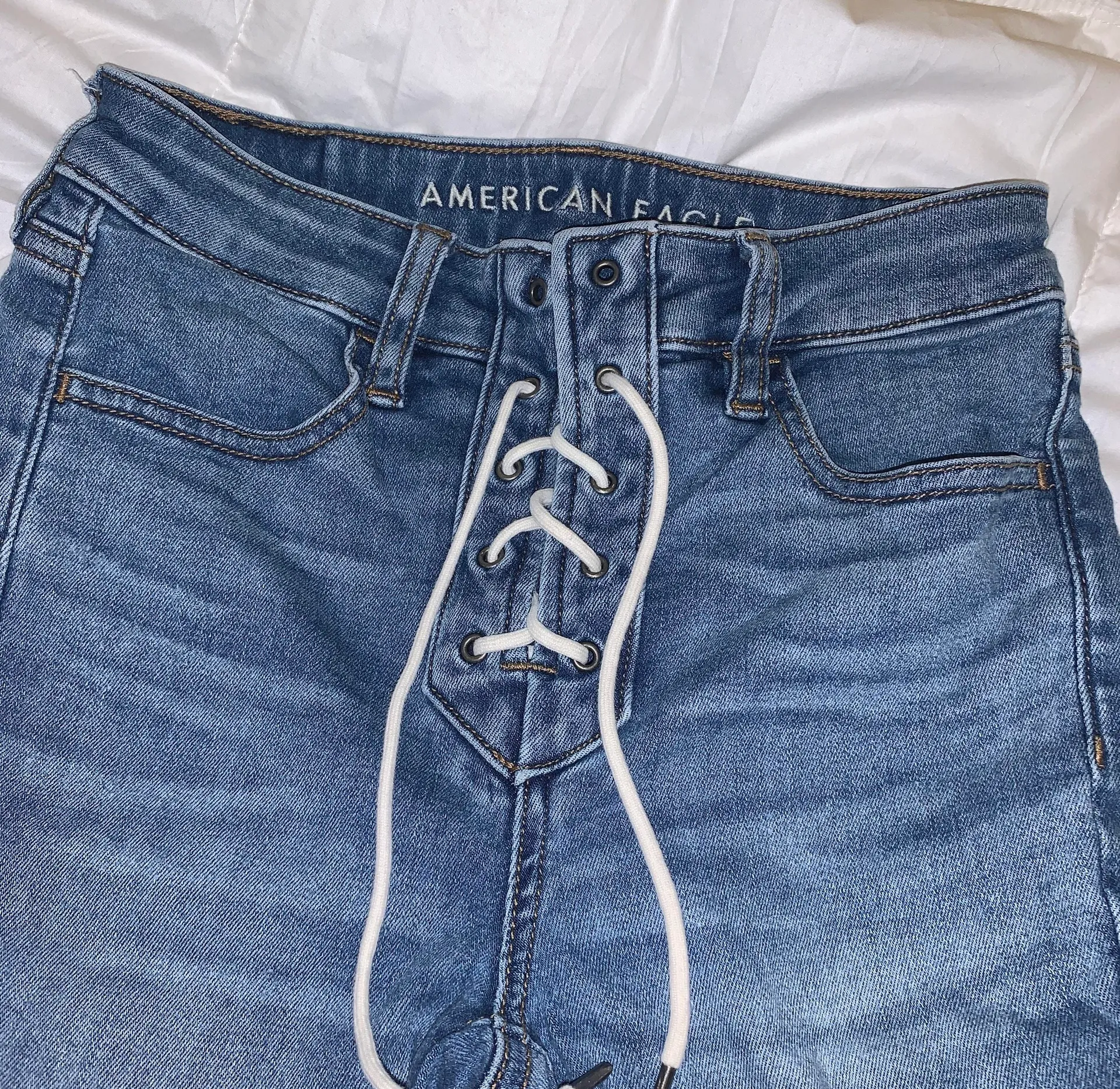 High Waisted Lace Jeans - Image 4