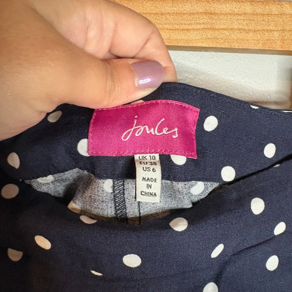 Joules Alexi Print Culottes Navy Spot Blue Size 6 - Image 4