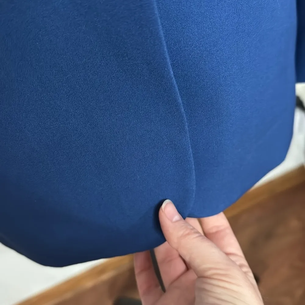 Bar III Solid Blue Notched Lapel One Button Blazer Jacket Size 10 - Image 12