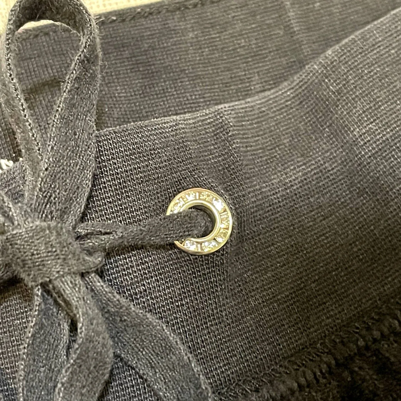 New York & Company | Black Velour Drawstring Pants | Medium Tall - Image 4