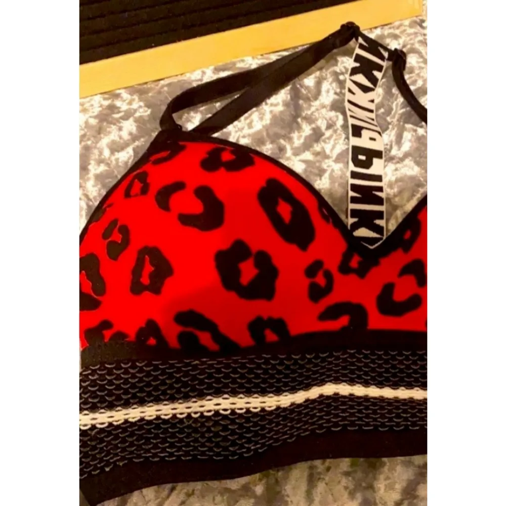 Victoria's Secret PINK Leopard Print Red XS Top - Image 6