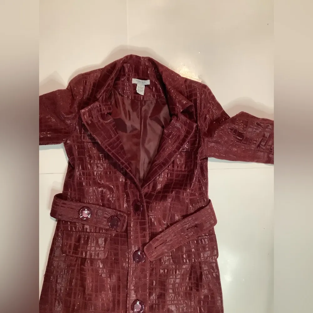 Vertigo Paris Color Rain Merlot Jacket Coat - Image 11