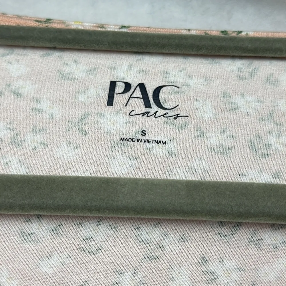 Womens Floral Print Peplum Pink Crop Top Tie Front Sz S Short Sleeves - Image 3