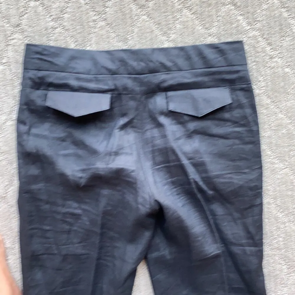 Merona linen dress pants polyester lining minimalist career office sz 4 - Image 5