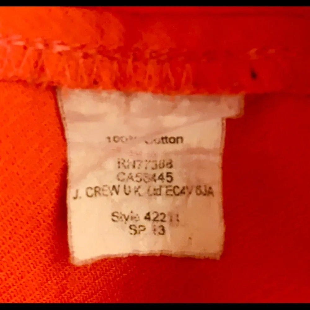 J. Crew bright orange "double serge" mini skirt. - Image 6