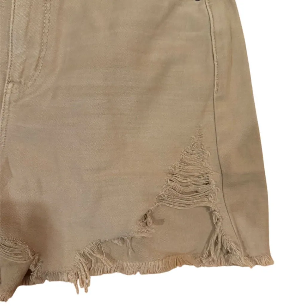 American Eagle Women's Highest Rise Mom Shorts Beige Size 4 Casual Tan - Image 2