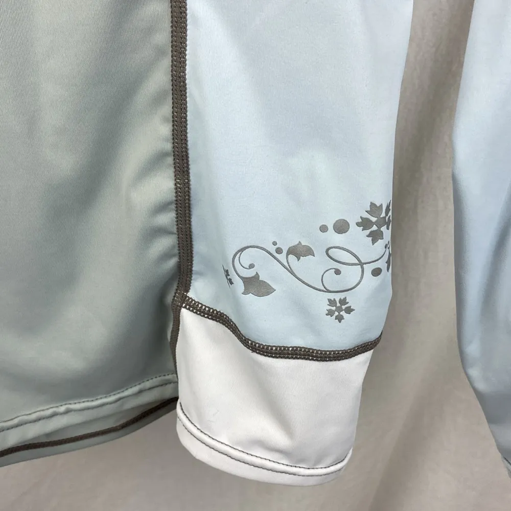 Mares Gray & White Long Sleeve Logo Print Rash Guard Scuba Water Tee Shirt 8 - Image 3