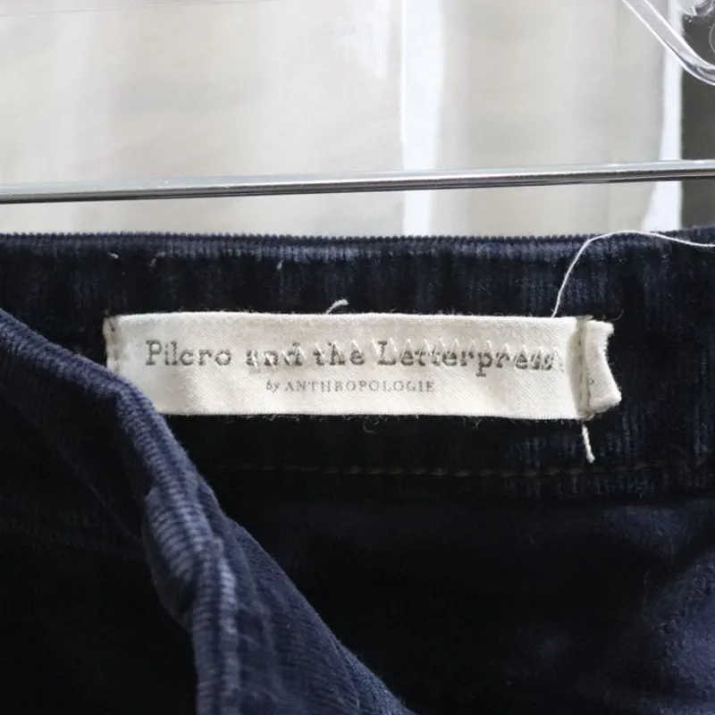 Pilcro Blue High Rise Skinny Corduroy Jeans Sz 27 - Image 7