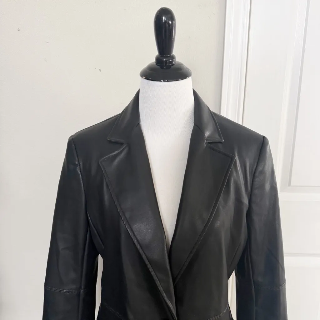 Banana Republic Vegan Leather Jacket size 6 - Image 3