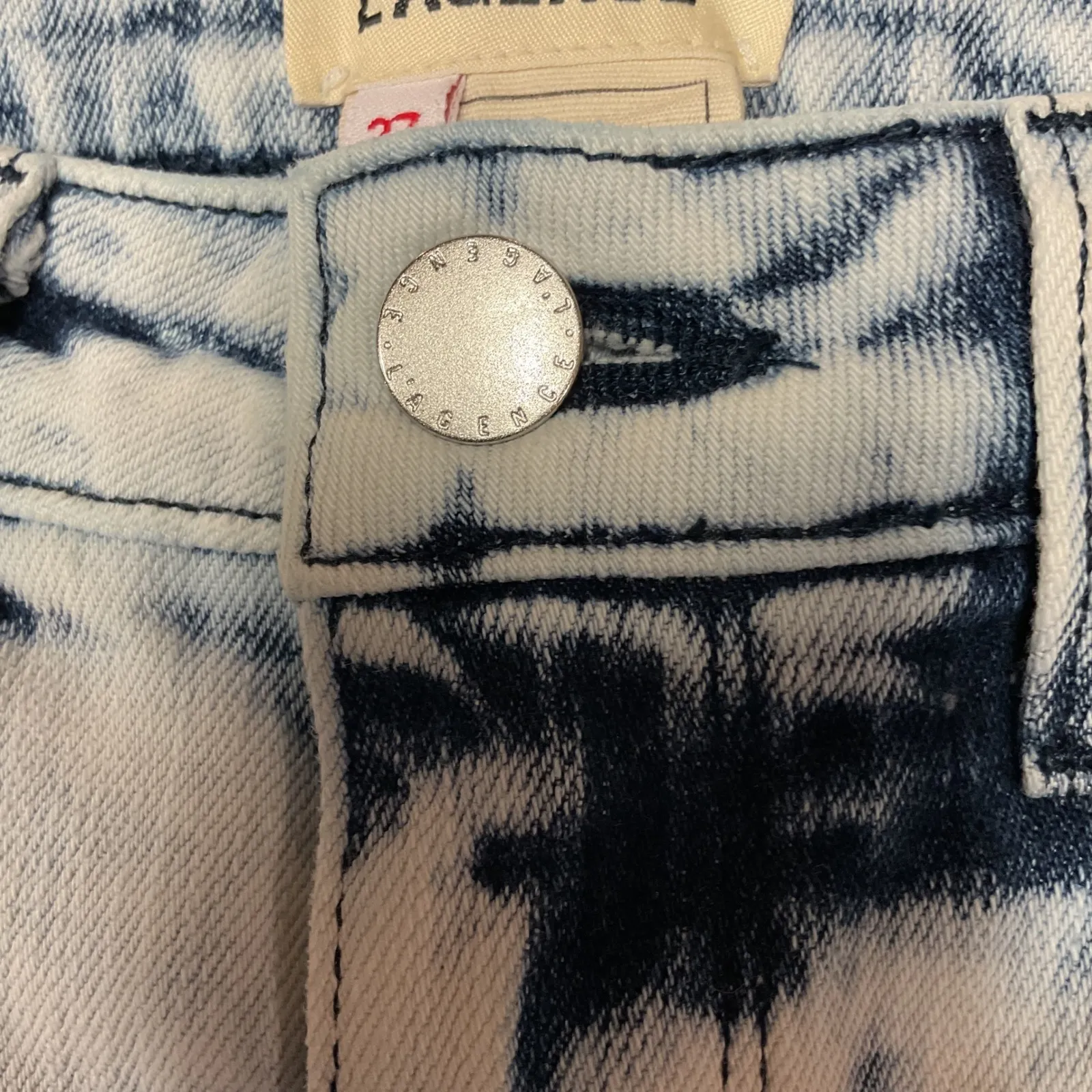 L'agence Women's Distressed Skinny Jean Size 27 Acid Wash Denim High Rise - Image 8