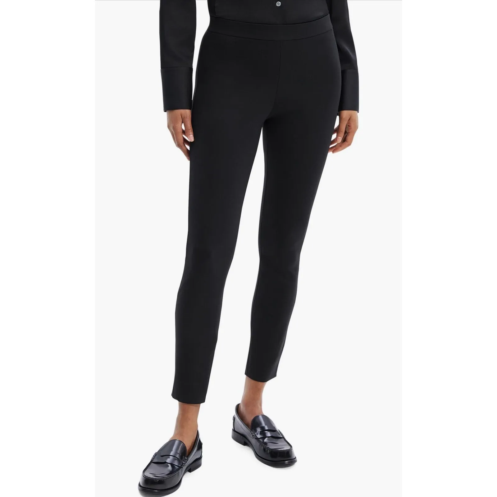 NWT Theory Adbelle Black Scuba Pants‎ Sz Petite $275 - Image 2