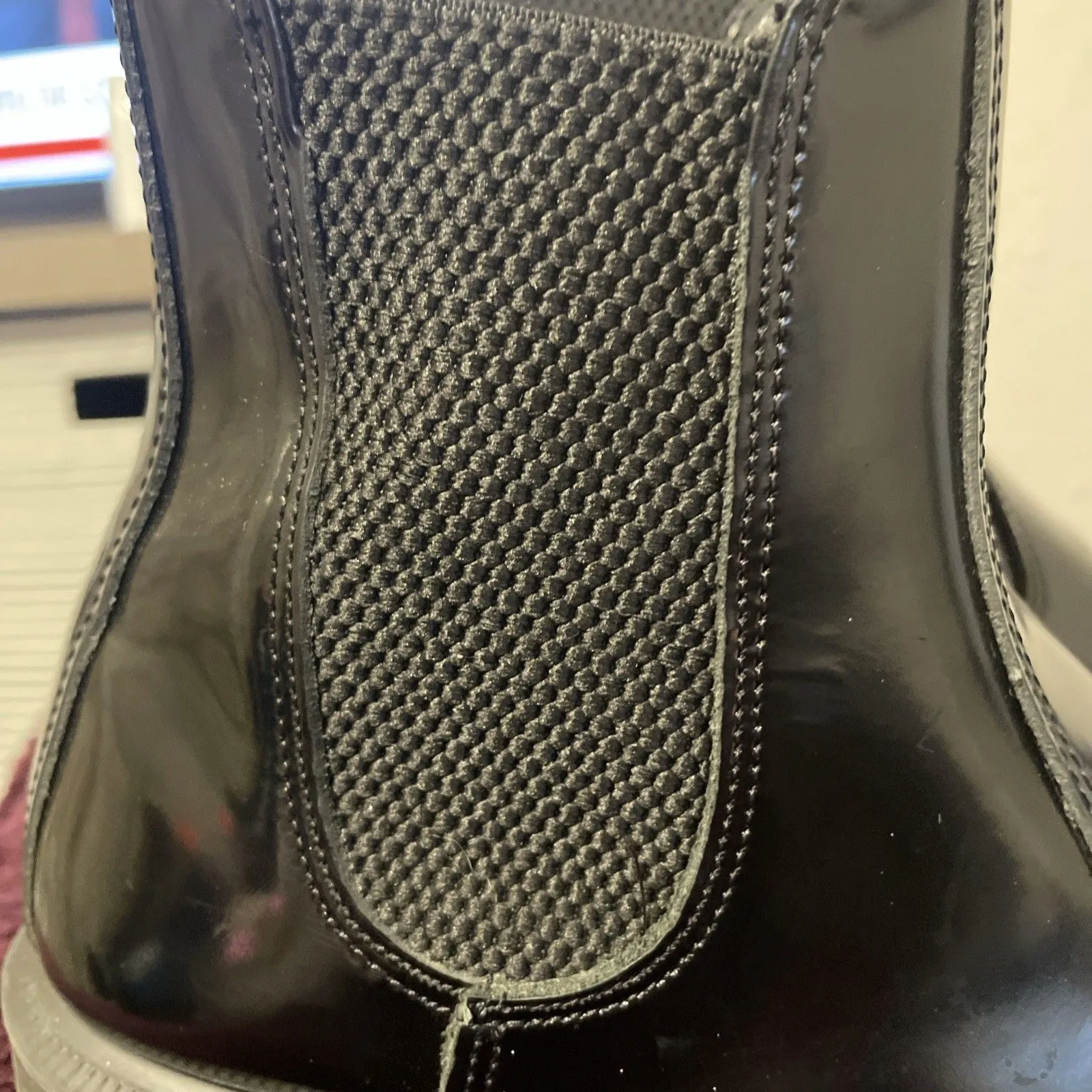 Dr. Martens Women's Flora Leather Chelsea Boot Size 7 Black Short Trendy Grunge - Image 2