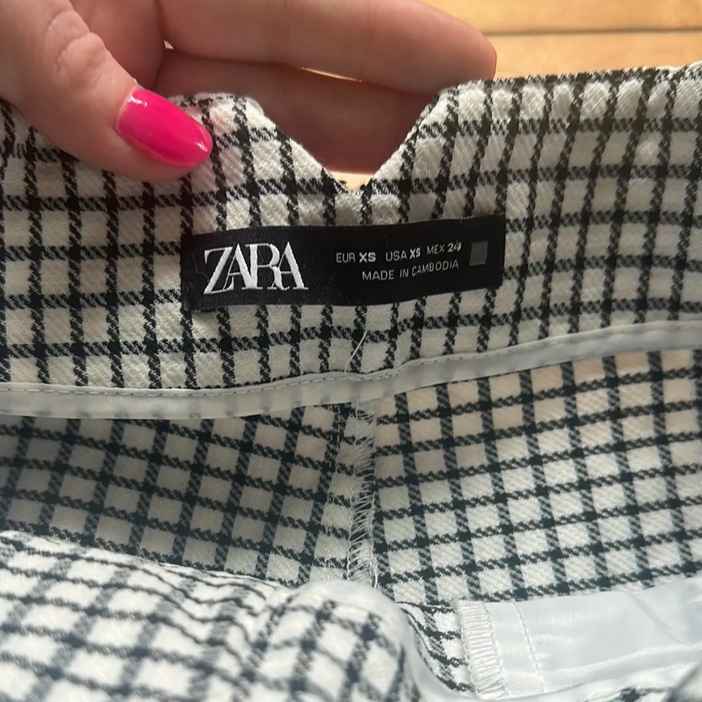 Zara Gingham Skinny High Waisted Pants‎ | XS - Image 5