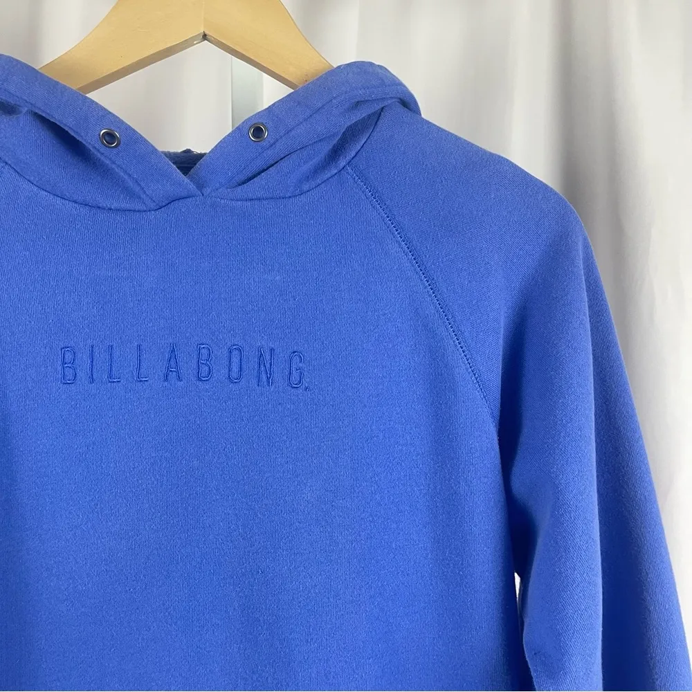 Billabong Medium Vibrant Embroidered Blue Hoodie Sweatshirt Beach Surf Casual - Image 5
