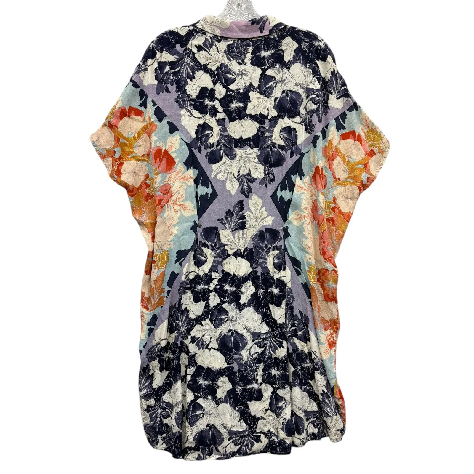 Maeve Anthropologie Women's Hibiscus Bloom Floral Shirt Dress Artistic Size M - Image 3