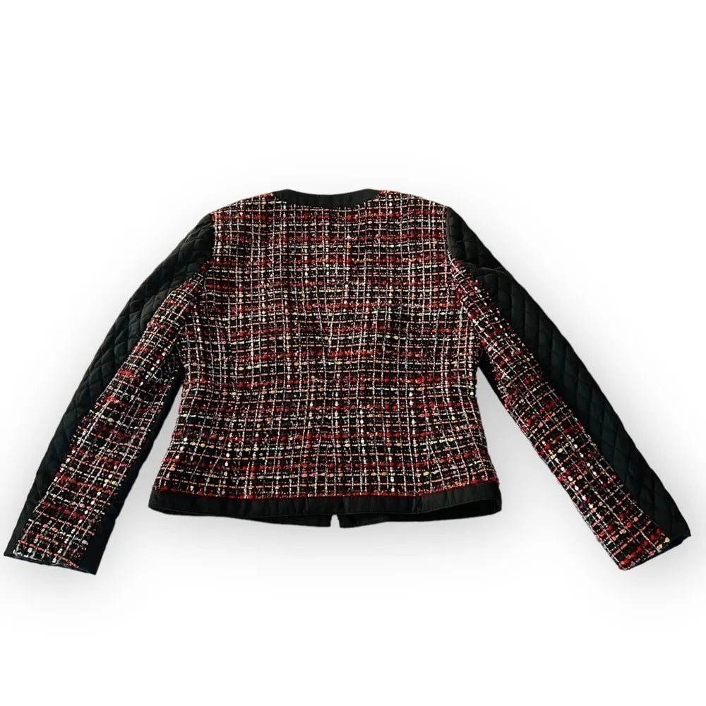 CARLISLE Wool Blend Multicolored Tweed Jacket & Skirt Set Size 10 - Image 5