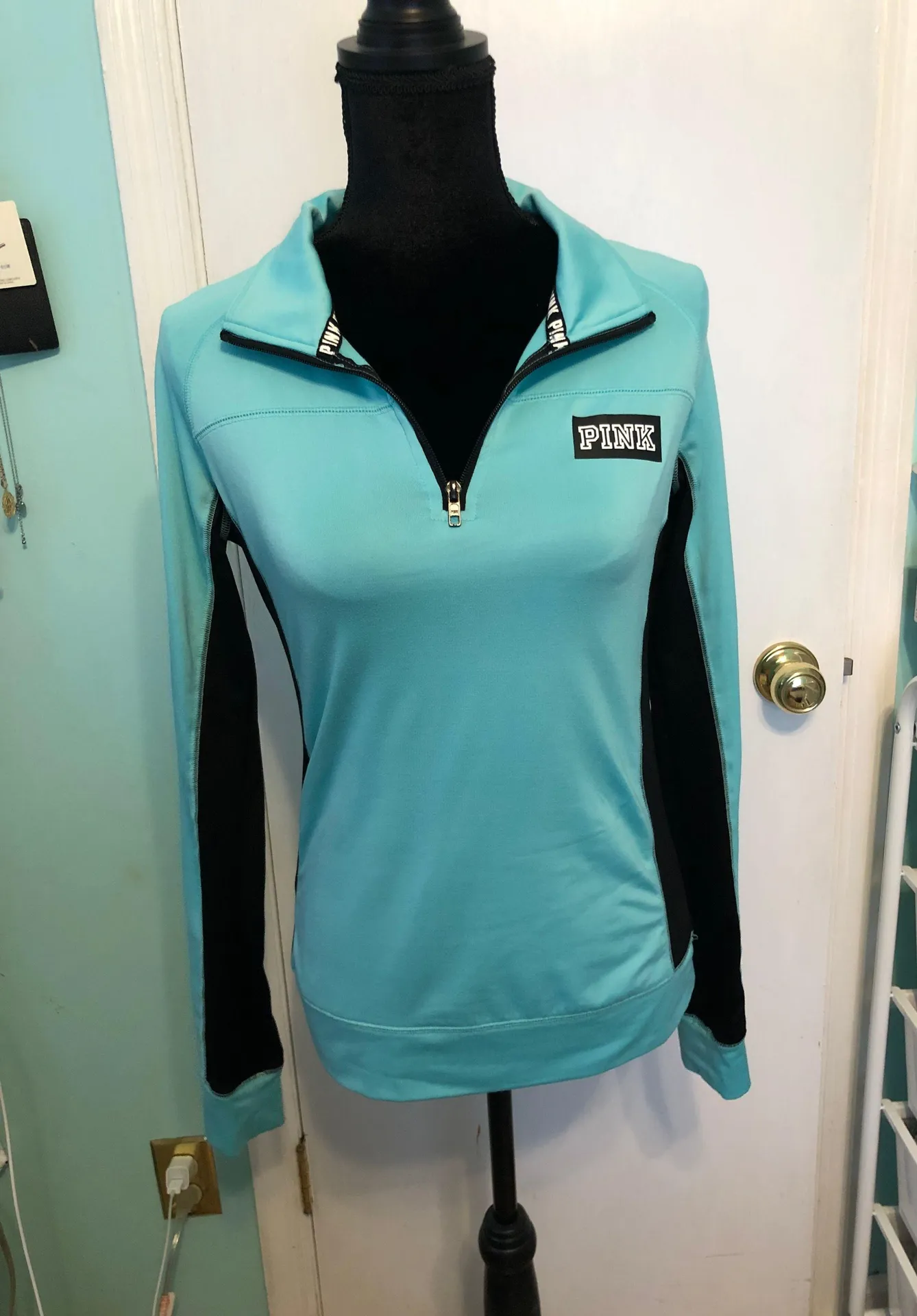 Victoria's Secret PINK Zip Up Long Sleeve Size Small  - Image 2