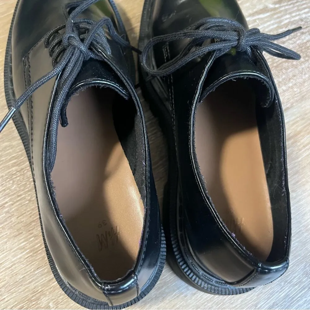 H&M Platform Lace-Up Loafers Black - Image 5
