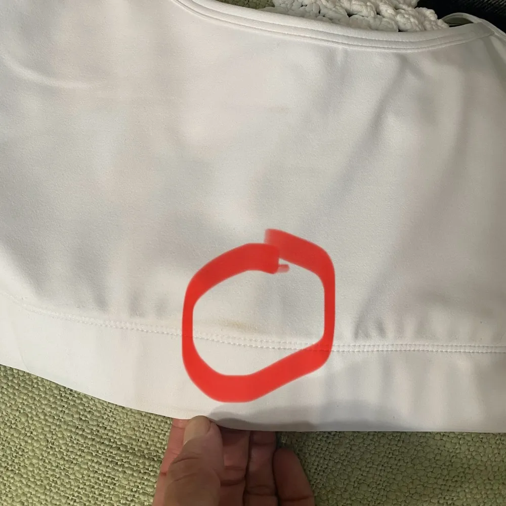 CARBON 38 STR WHITE MACRAME SPORTS BRA TOP M Size M - Image 5