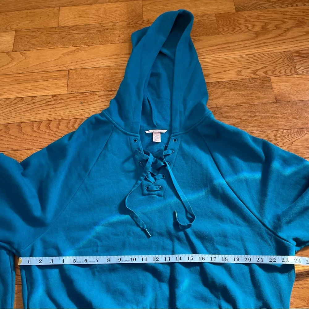 VICTORIA'S SECRET Cotton High-Rise Fleece Wide-Leg Lounge Pants Sweatshirt Set - Image 5