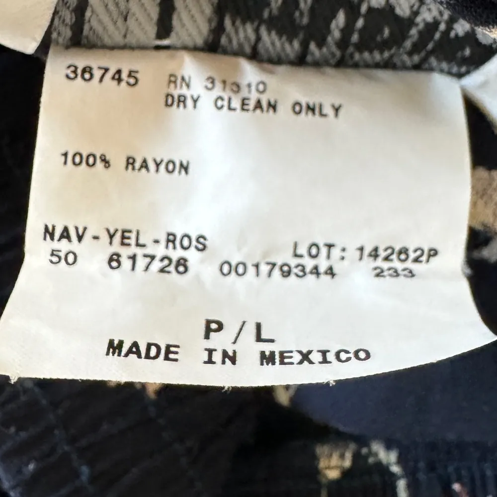 Vintage Y2K Byer California Petite Navy Blue Floral Skirt - Image 6