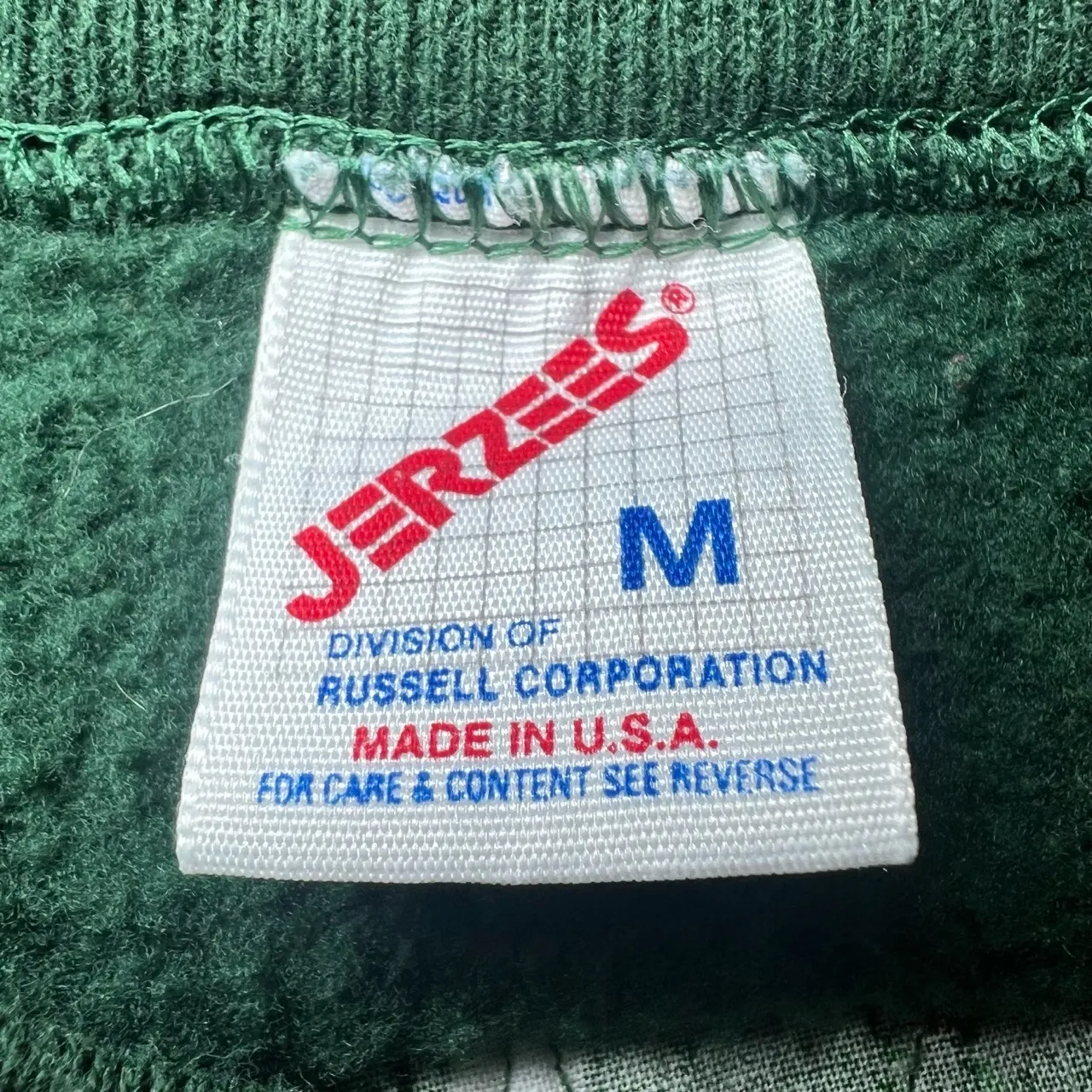 Vintage 90s Christmas Sweatshirt Womens Medium Green Crew‎ Neck Festive Cozy - Image 8