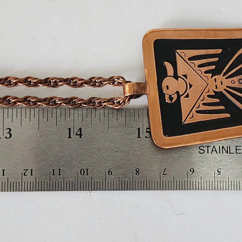 Bell Trading Post Native American Solid Copper Thunderbird 30" Necklace - Image 6