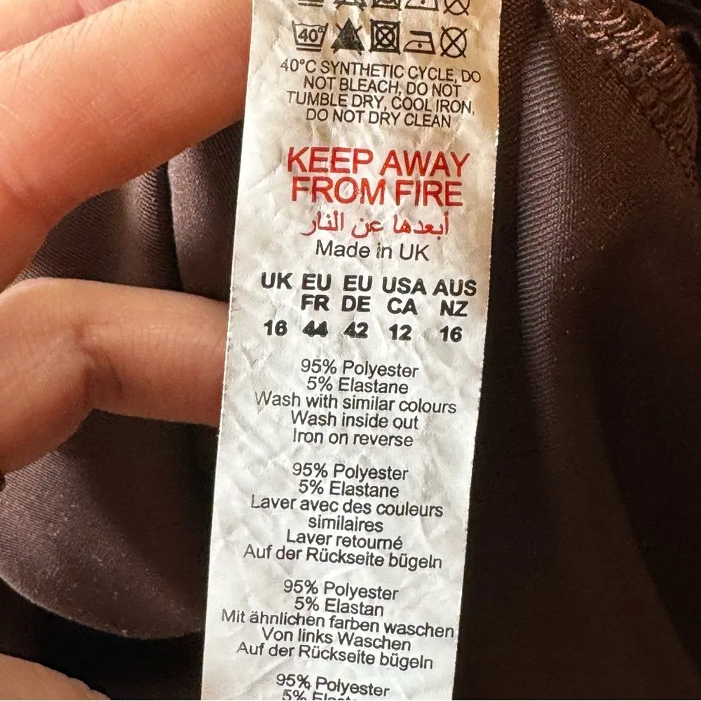 PrettyLittleThing • Halter Maxi Dress • Brown • Velvet • Open Back • 12 - Image 9