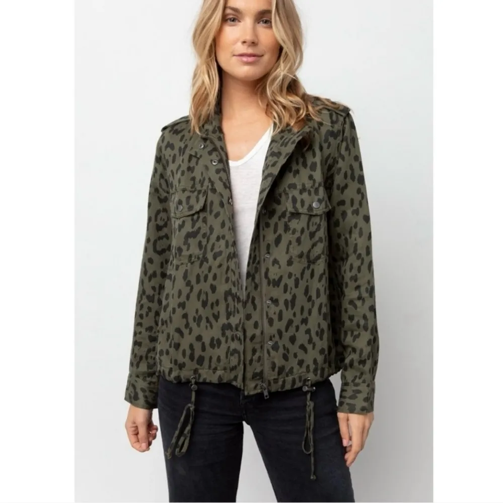 Rails  Green Leopard Bomber Jacket - Image 3