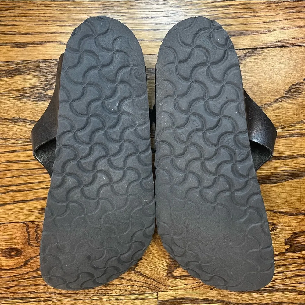 Birkenstock  Black Leather Sandals - Image 4