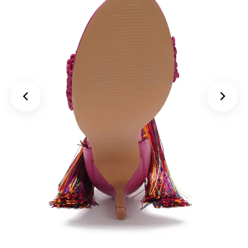 open round toe pink stilettos heels sandals - Image 2