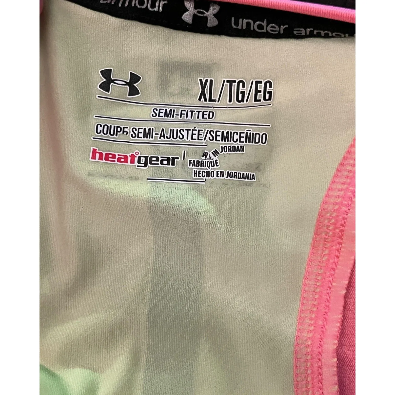 Under Armour Shirt Womens XL Pink HeatGear Semi Fitted Athletic Running - Image 6
