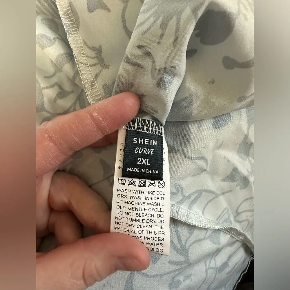 Woman’s SHEIN Midi Dress Floral Light Blue (734) - Image 7