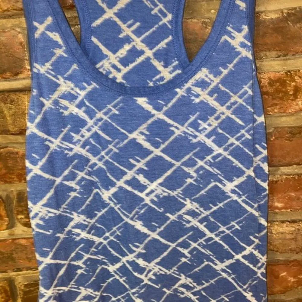 City Stars Blue Graphic Racerback Tank Top Medium - Image 3