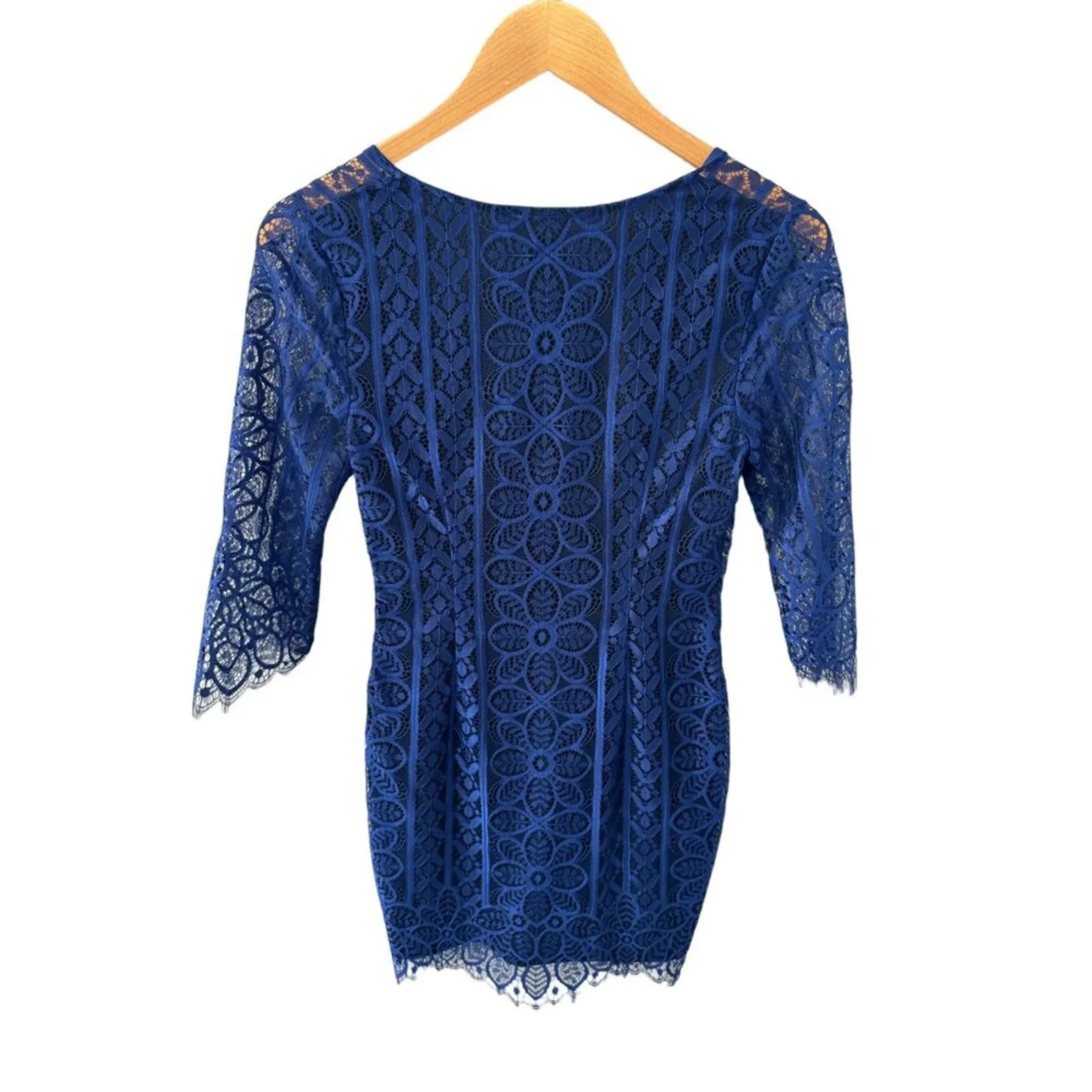 For Love and Lemons Lyla Cocktail Dress Lace Mini Dress Blue‎ Size Small NWT - Image 4
