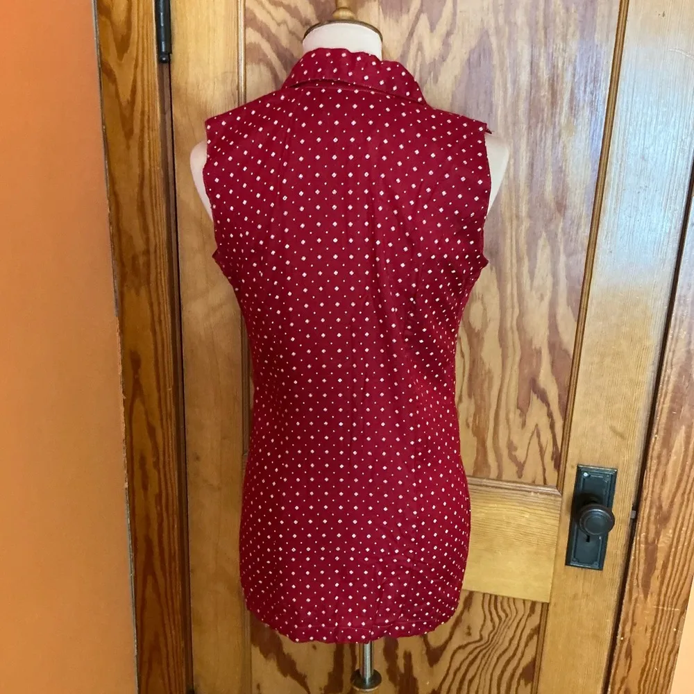 Vintage 90s Red dotted vest - Image 8