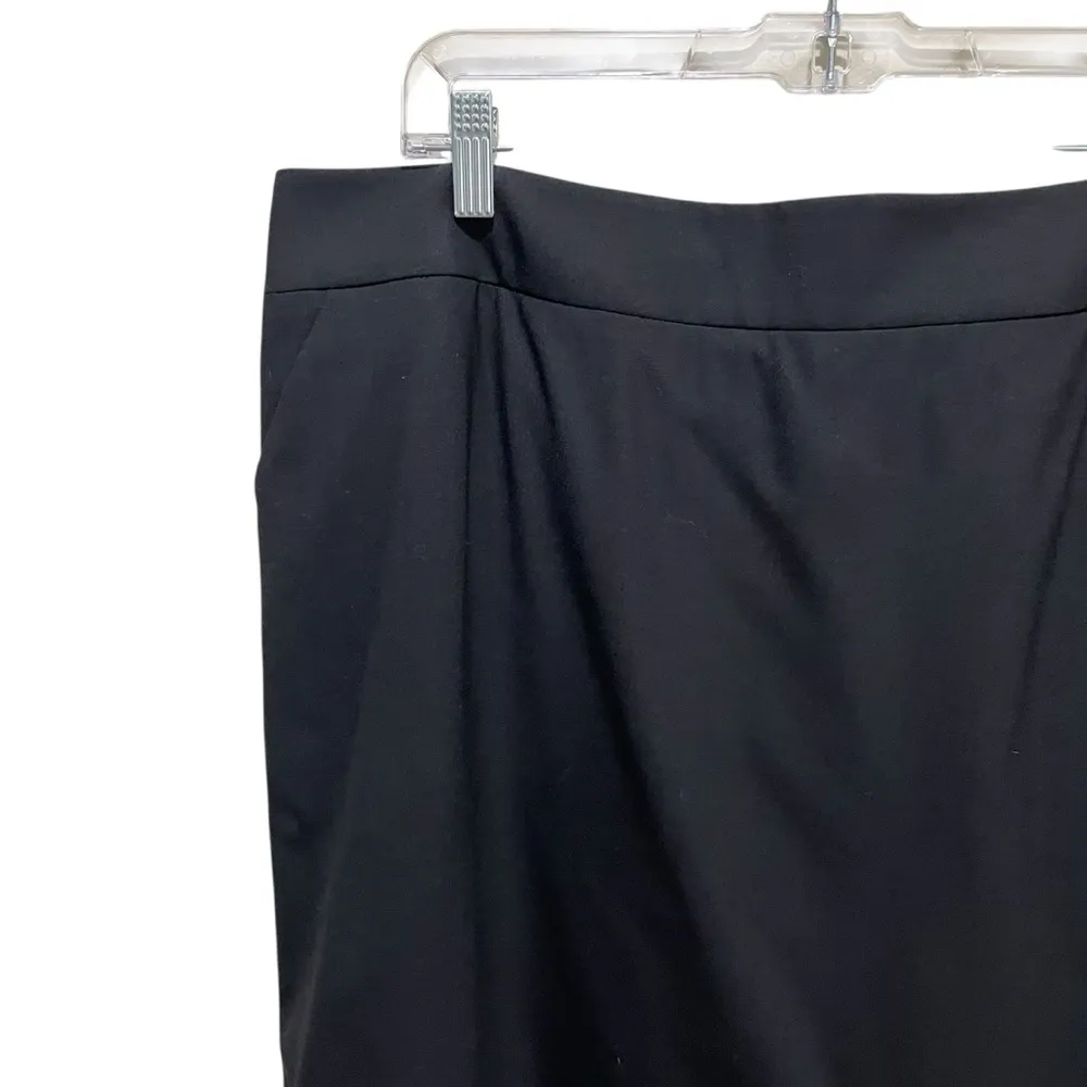 Armani Collezioni Black Pencil Skirt Size 14 / TG 50 Made in Italy - Image 3