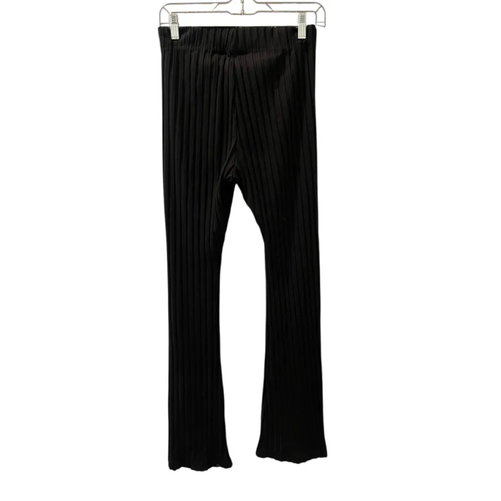 Good American Ribbed Flare Pants Shirt Size 3 Casual Black Women's 2 Piece - Image 11